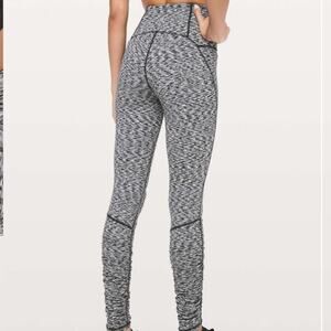 Lululemon Ready To Rulu Tight Leggings 28" in Spaced Out Space Dye Black White